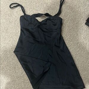 Elegant Black Halter Dress